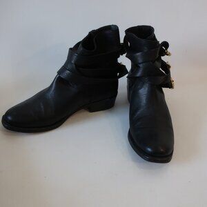 Womens Rupert Sanderson Parnassus Black Strappy Ankle Booties 40 US/9